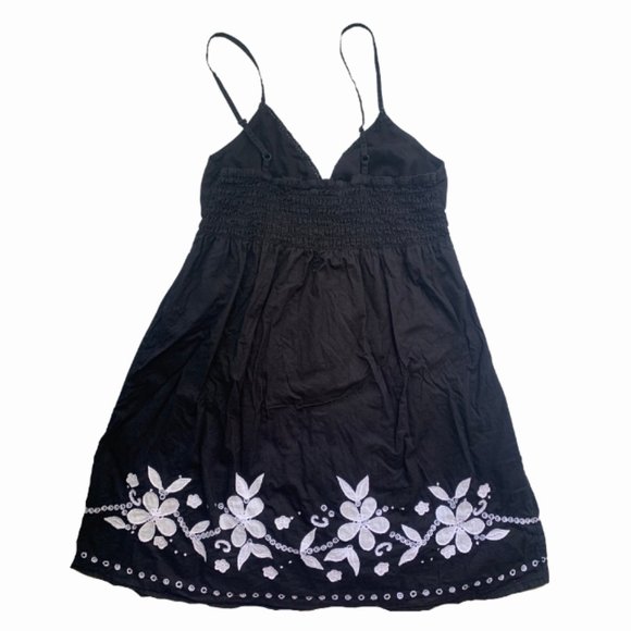 Black Floral Roxy Strappy Dress - Picture 2 of 2